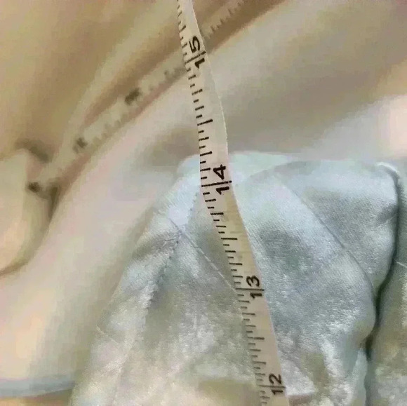 ASOS Mint White Chocolate Peplum Quilted Green Silver Holiday Top Sleeveless - Picture 6 of 10